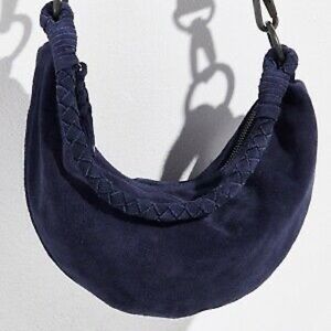 Free People Blue Suede moon crossbody sling New without tags